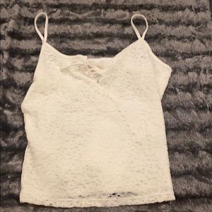 Cute white lace cami top